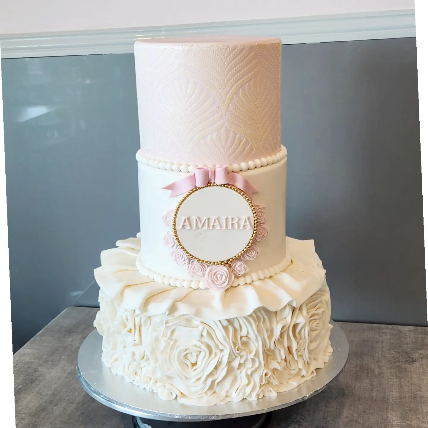 1st Birthday White Ruffles